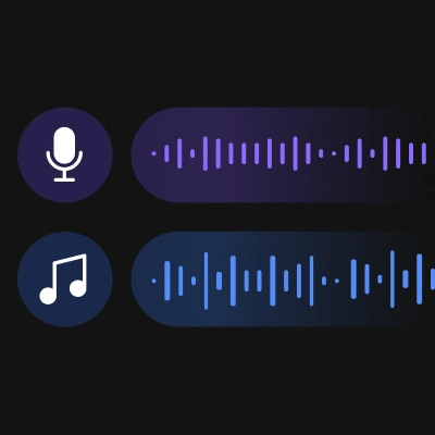 Voiceovers, music and sound effects